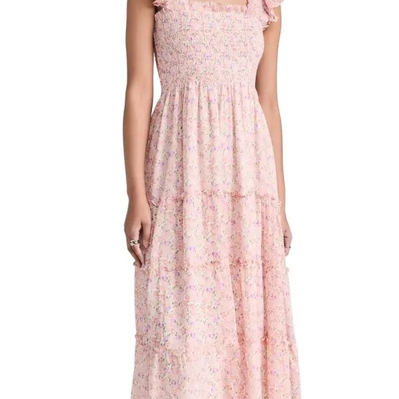 EUC Hill House Home “The Nap Dress” in Pansy in Pink Multi Georgette, size M - Picture 5 of 5